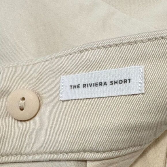 Loft the Riviera Short Light Khaki Flat Front Tailored Shorts Cotton Size 6 - Picture 5 of 6